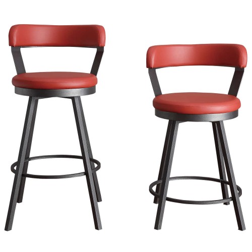 Cortez Swivel Stools - Red